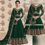 Green Embroidred Mexil CW-Havy Maxi Green | 3 Piece Unstitched | Crinkle Chiffon Stuff
