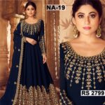 Net Heavy Handwork Embroidered Dress Complete 3 Piece Unstitched Code CW-19