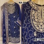 Organza Heavy Handwork Embroidered Dress Complete 3 Piece Unstitched Code CW-55