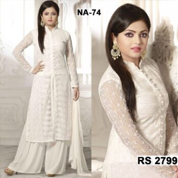 Chiffon Heavy Handwork Embroidered Dress Complete 3 Piece Unstitched Code CW- 74
