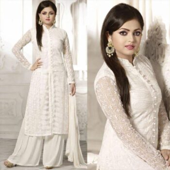 Chiffon Heavy Handwork Embroidered Dress Complete 3 Piece Unstitched Code CW-74