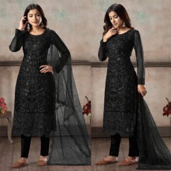 Chiffon Heavy Handwork Embroidered Dress Complete 3 Piece Unstitched Code CW-36